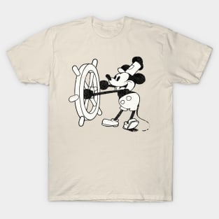 Steamboat Willie Faded Vintage Aesthetic T-Shirt